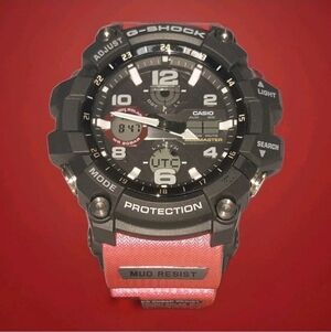 Casio G-shock GSG-100-1A8DR Master of G Series MUDMASTER Solar RED Band.
